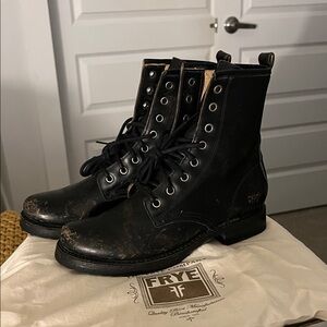 Frye Distressed Veronica Combat Boots